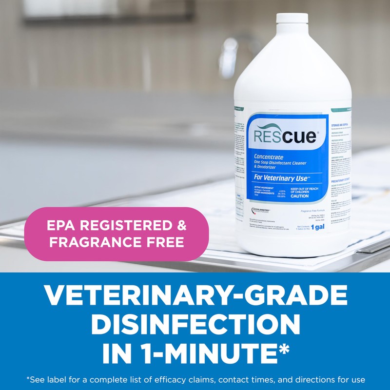 REScue One-Step Disinfectant Cleaner & Deodorizer – For Veterinary Use,