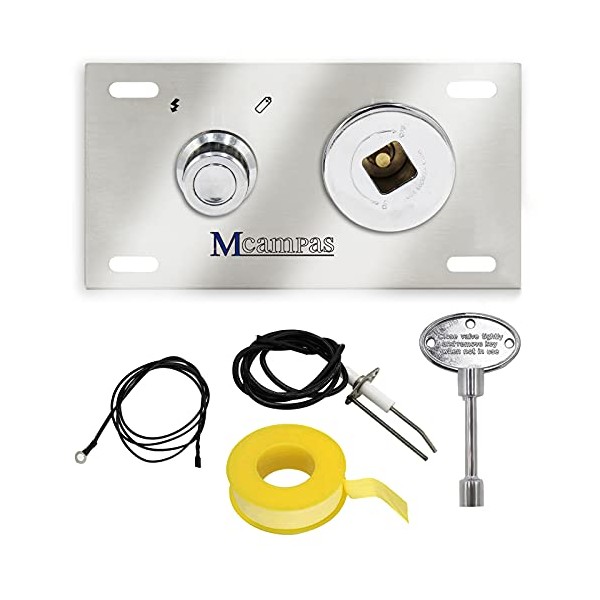 MCAMPAS 304 Stainless Steel Fire Pit Gas Burner Spark Ignition