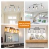 VINLUZ 2-Light Brushed Nickel Directional Spotlight Track Lighting Kit with