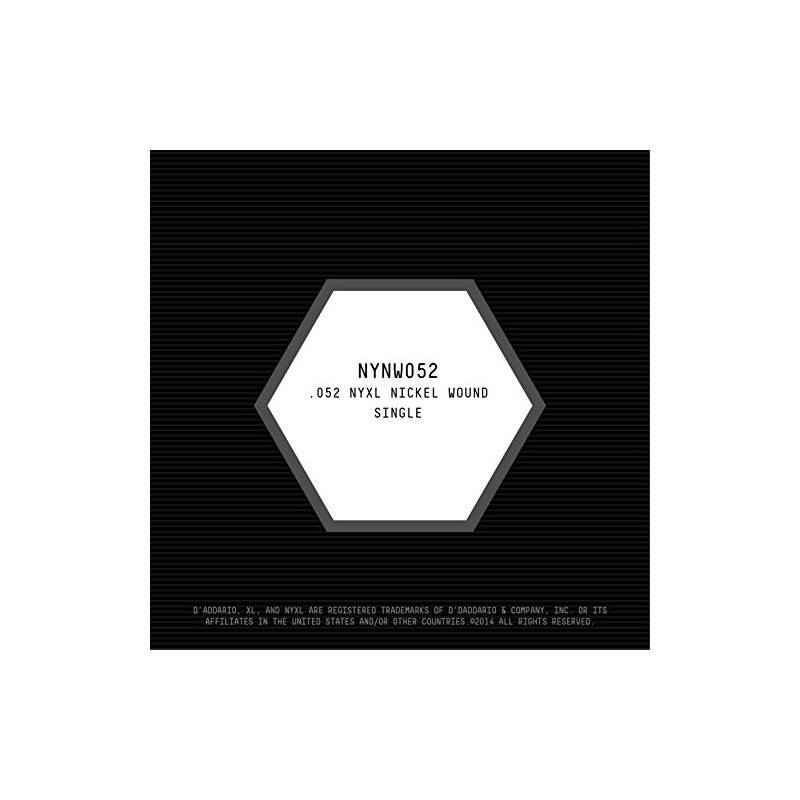 D'Addario NYXL Nickel Wound Electric Guitar Single String, .052