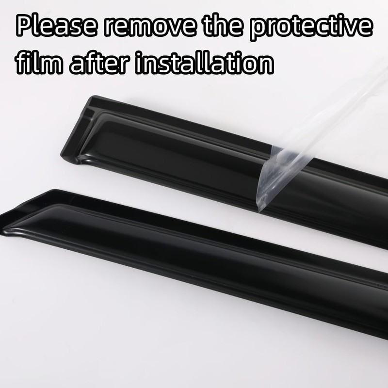 Ratzsdala 94329 External Durable Side Window Rain Guards, 4pcs Tape