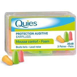 QUIES - Gehörschutz Disco Schaumstoff – Box mit 3 Paar
