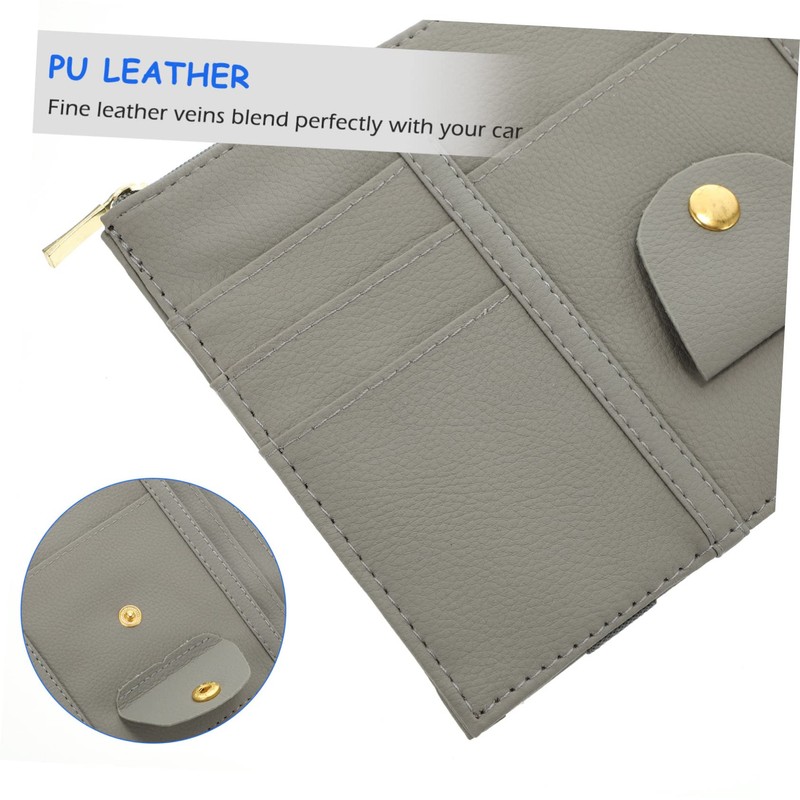 BUGUUYO Auto Sun Visor Organizer Id Storage Bag for Car