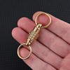 Quick Release Keychain Brass, Detachable Pull Apart Key Rings Separate