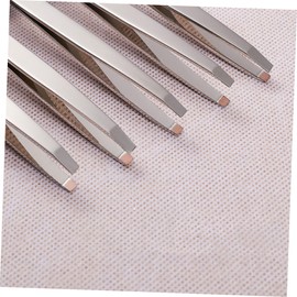 FOMIYES 2sets Quality Stainless Steel Eyebrow Tweezers Clamps Ergonomic Design Easy to Use Great for Shaping Styling 2pcs*2