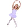 Body Wrappers Microfiber Camisole Tutu Leotard, Lilac, 8-10