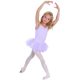 Body Wrappers Microfiber Camisole Tutu Leotard, Lilac, 8-10
