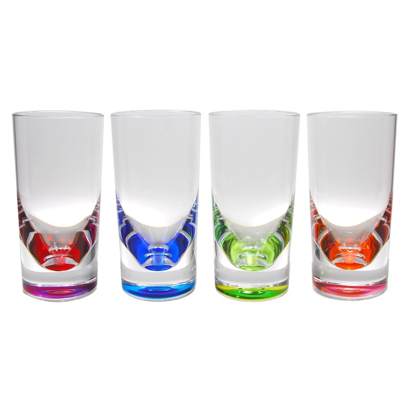 QG 12oz Clear Acrylic Plastic Teardrop Drinking Glass with Heavy