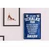 Metal Sign with German Text "Ich Bin Schalke Fan" [German