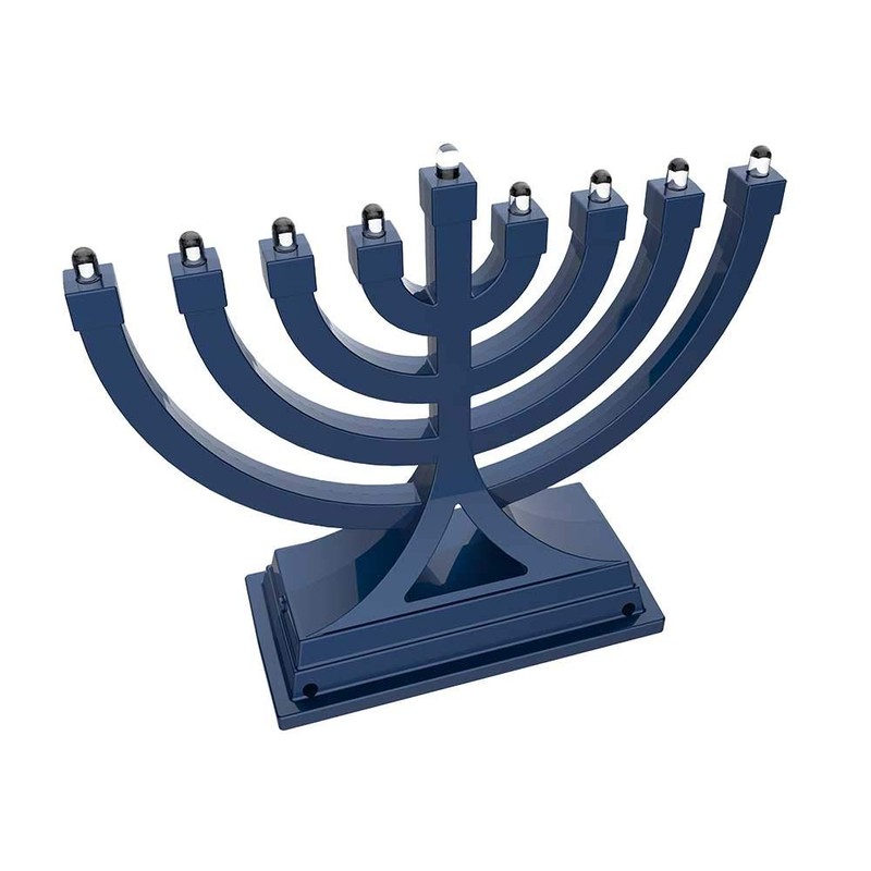 Zion Judaica Mini LED Hanukkah Menorah Battery or USB Operated
