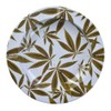Neranena Metal Ashtray Outdoor Indoor Round Ashtrays 5.5 Inch (White-Green)