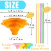 Cmaqpw 200PCS 4oz Colorful Snow Cone Cups Set with 100Pcs