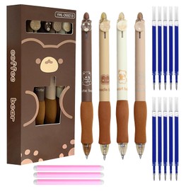 Scettar Erasable Ballpoint Pen 0.5 mm Erasable Pen Set Rollerball Pen Erasable Erasable Gel Pen Set Comes with Rubber and Replacement Core for Children, Students, Office