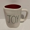 Rae Dunn JOY Mug 2 sided - RED inside -