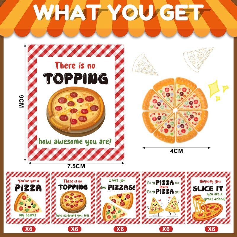 Saypacck 30 Pack Pizza Party Favors Bulk Mini Pizza Pens