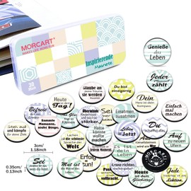 MORCART Pack of 30 Fridge Magnets, Magnets with Sayings, Magnets for Magnetic Board, Funny Strong Decorative Fridge, Whiteboard, Notice Board, Kitchen, Children and Adults Gift (line)