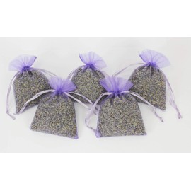1000 Herbs Set of 5 Lavender Scented Bags Organza Bag Wedding Size L