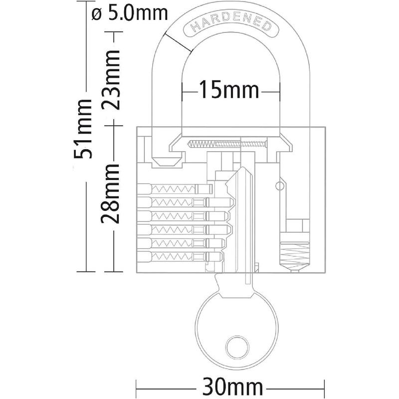 kippen 2002C1 Brass 30mm Bow Lock Body