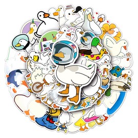 Duck Stickers for Laptop (Pack of 50), Gift for Children, Teenagers, Adults, Boys, Waterproof Vinyl Stickers for Scrapbooking, Skateboard, Car, Luggage