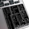 AutoCAD Reference Keyboard Hotkeys Sticky Labels for Mac OS Black,