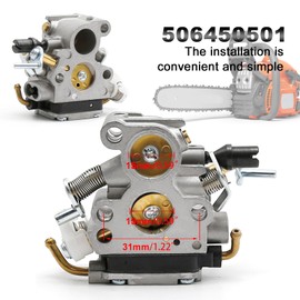 SYOWADA 506450501 Chainsaw Carburetor Replacement for Husqvarna 435 440 435E 440E Replacement for Jonsared CS410 CS2240 Carburetor