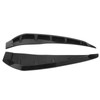 Pair Side Fender Vent Cover Trim PU Rubber Glossy Black
