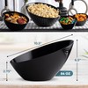 Posh Setting Black Plastic Serving Bowls Disposable Plastic Angled Serving