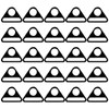 Sxutop 30 Pieces Metal Triangle Buckles 38 mm Inner Diameter