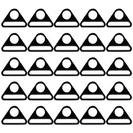 Sxutop 30 Pieces Metal Triangle Buckles 38 mm Inner Diameter Adjustment Triangular Buckle D Rings Metal D Rings Half Rings Triangle for DIY Backpack Straps Money Bags Belt, black
