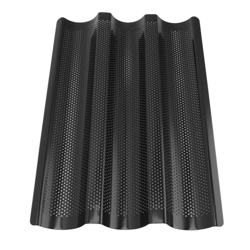 Baguette Pan Stainless Steel U Shape Uniform Heating Perforated Design