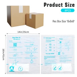 8 Pack Expanding Foam Bags 14"x16" Expanding Foam Packaging Bags for Fragile Items and Shipping Supplies Packing and Shipping Solutio, Packing and Ship Solutio