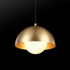Globe Electric 65696 Amelia 1-Light Plug-in Pendant Lighting, Matte Brass,