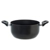 Home Maitre Antihaft-Kasserolle mit 2 Griffen, Aluminium, Anthrazit/Schwarz, 22 cm