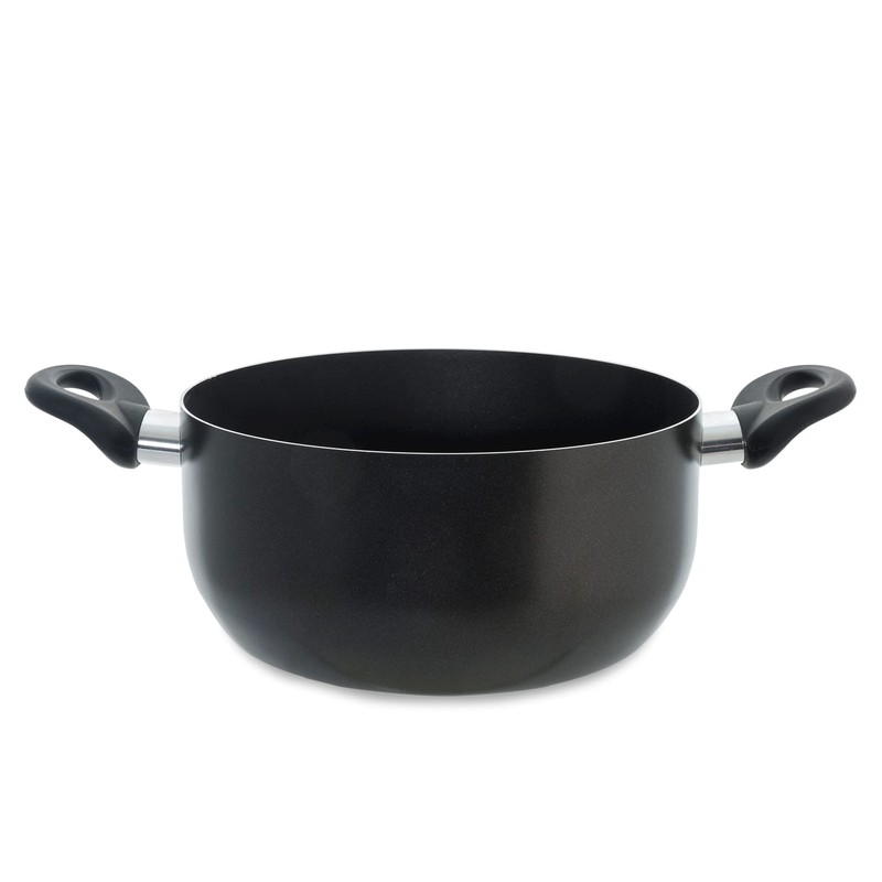 Home Maitre Antihaft-Kasserolle mit 2 Griffen, Aluminium, Anthrazit/Schwarz, 22 cm