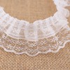 White Lace Ruffle Trim for Crafts 1-5/8"x5yd 2-Layer Pleated Edge