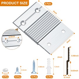 Apragaz French Cleat, Picture and Mirror Hanger with Hardware,Keep Level,30 lbs, Aluminum，2 Inch-2 Pairs