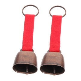 Kisangel 2pcs Bear Bells Loud Emergency Bells for Hiking Biking Climbing Lightweight Hanging Smooth Surface for DIY Crafts Animal Safety
