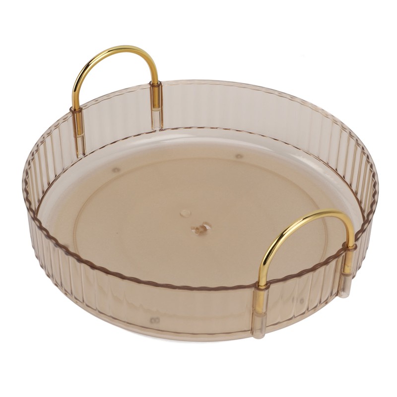 Round Storage Tray 360 Degree Rotating Waterproof Clear Desktop Organizer