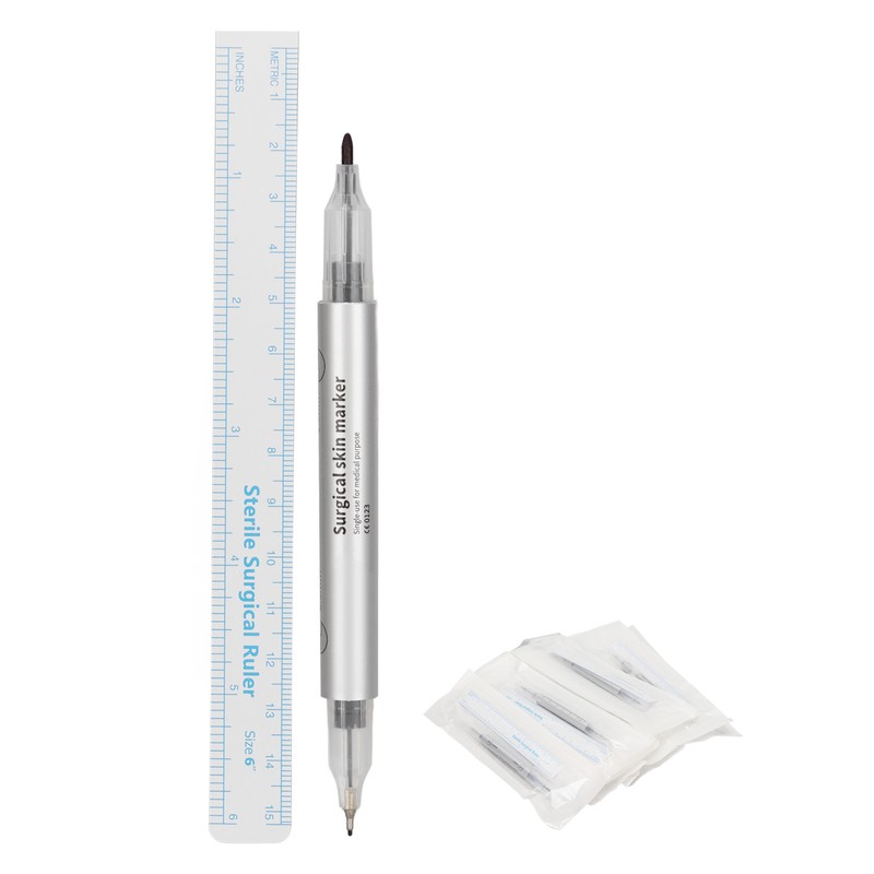 10pcs Microblading Tattoo Marker Pen Gray Skin Marker Pen Paper