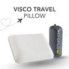 Travel Memory Foam Pillow for Sleeping, Comfortable Camping Pillow, 15.75x11.81x3.94