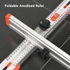 Woodworking Ruler Scribing Tool 2 In 1 Multifunctional Aluminum Alloy