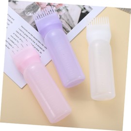 FRCOLOR Hair Oil Applicator Bottle 4PCS Root Comb Applicator Bottles Graduated Scale for Hair Care
