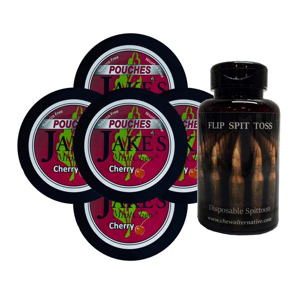 Jake's Mint Chew Cherry Pouch - 5 Cans - Includes
