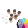 CCINEE Cute Wooden Stamp English Study Evaluation Set Encouragement Seal