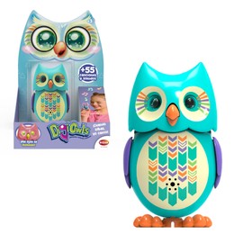 Bizak Mini Hoot Digiowl 62008285-1 Interactive Singing Owl Reacts to the Voice 6 Models Available Children's Toy from 3 Years, Multi-Colour