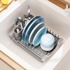 SOVGIZF Expandable Dish Drying Rack for Sink or Countertop –