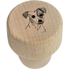 19mm 'Jack Russell' Wooden Bottle Stopper/Cork (BS00023261)
