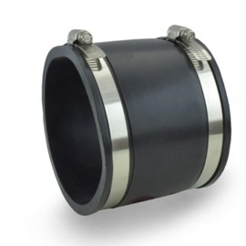 4 inch Flexible Rubber Coupling Flexible with Stainless Steel Hose Clamps Flex Cuffs Flexible PVC Coupling Fittings High Temperature Resistant Material for Plastic Plumbing Connections