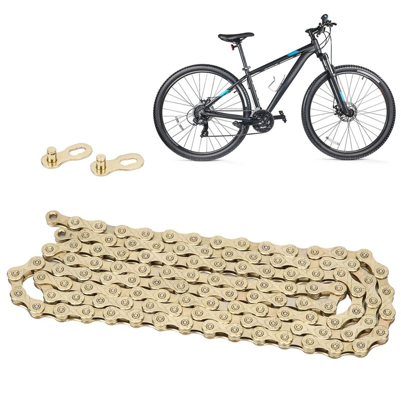 Alomejor Mountain Bike Chain with PowerLink Chain Connector for 10
