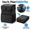 Collapsible Car Trash Can with Lid, Leak-Resistant Oxford Cloth Garbage